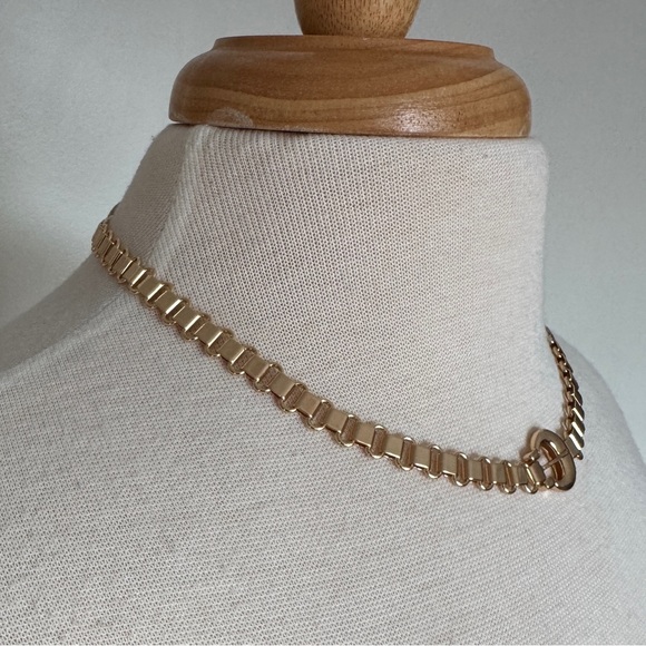 NWT 14k Gold Plated Western Buckle Necklace by Anthropologie - Picture 7 of 12